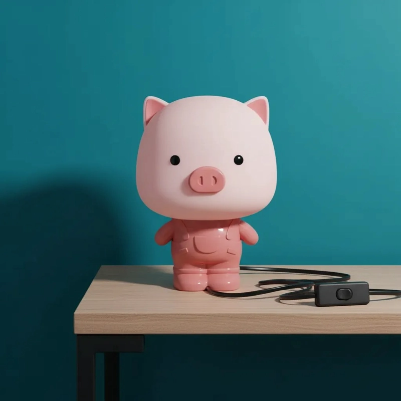 LAMPARA LED DECORATIVA NOCTURNA DISEÑO DE CERDITO PARA NIÑOS - 2