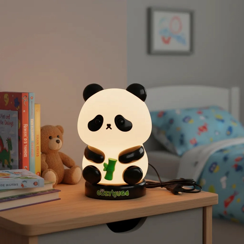 LAMPARA DECORATIVA LED NOCTURNA DISEÑO OSO PANDA PARA NIÑOS - 3