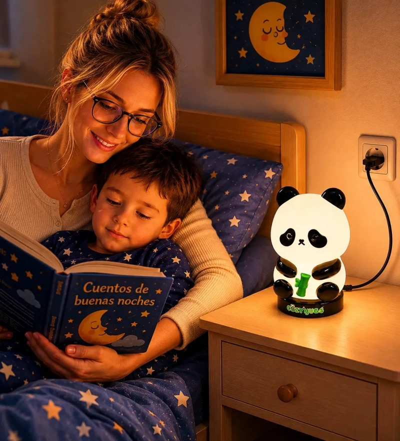 LAMPARA DECORATIVA LED NOCTURNA DISEÑO OSO PANDA PARA NIÑOS - 4
