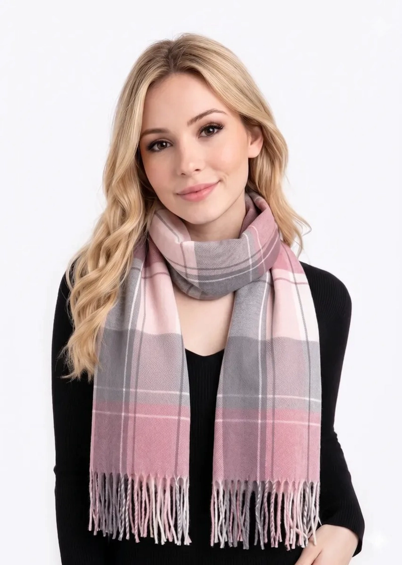 BUFANDA UNISEX DISEÑOS DE CUADROS SUAVE OTONO INVIERNO - 1