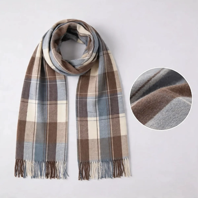 BUFANDA UNISEX DISEÑOS DE CUADROS SUAVE OTONO INVIERNO - 4