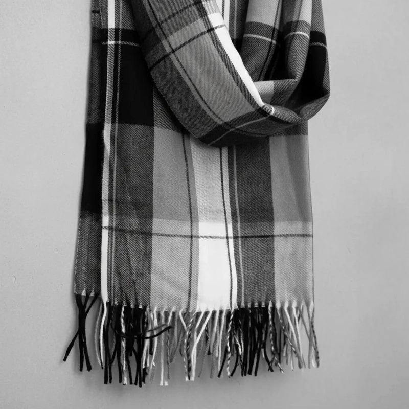 BUFANDA UNISEX DISEÑOS DE CUADROS SUAVE OTONO INVIERNO - 2
