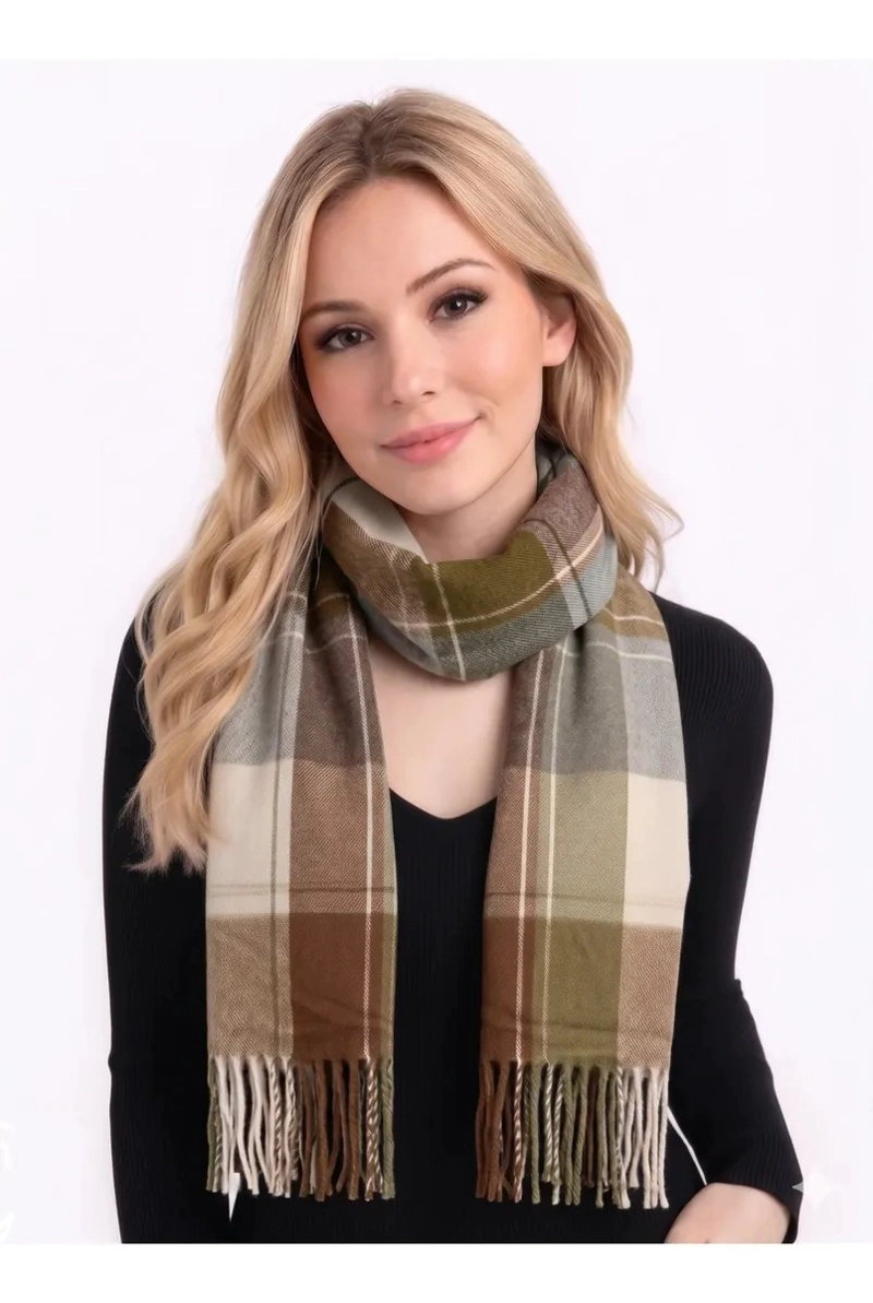 BUFANDA UNISEX DISEÑOS DE CUADROS SUAVE OTONO INVIERNO - 1