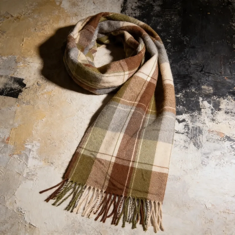 BUFANDA UNISEX DISEÑOS DE CUADROS SUAVE OTONO INVIERNO - 7