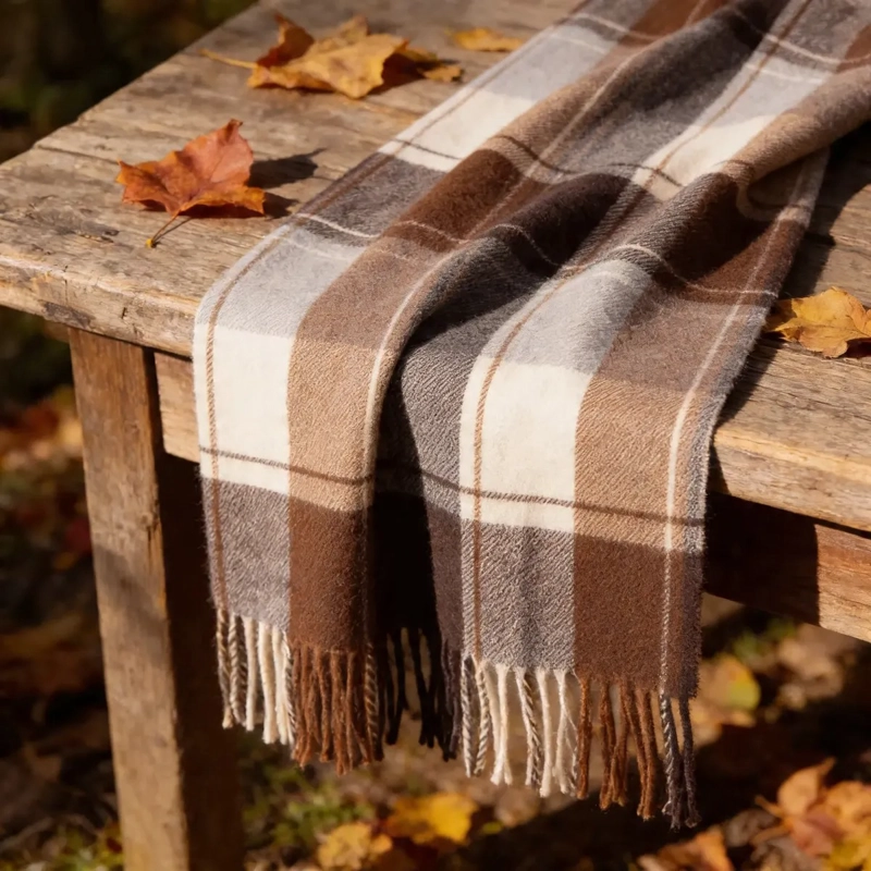 BUFANDA UNISEX DISEÑOS DE CUADROS SUAVE OTONO INVIERNO - 6