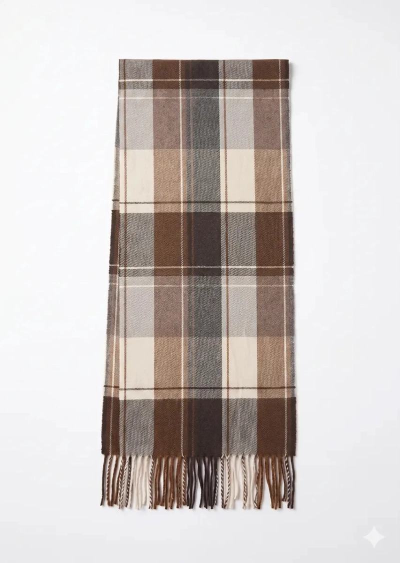 BUFANDA UNISEX DISEÑOS DE CUADROS SUAVE OTONO INVIERNO - 7