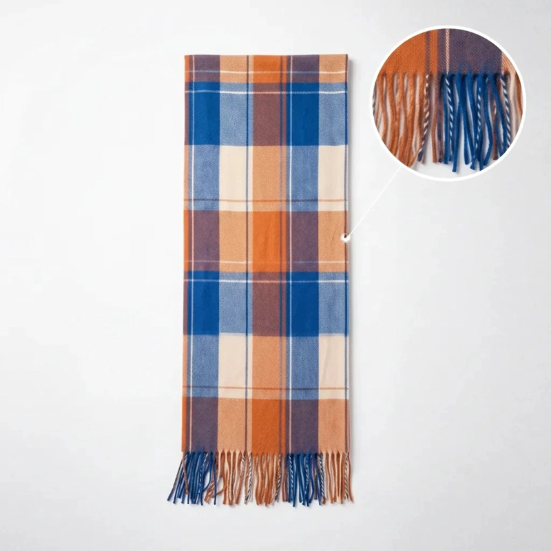 BUFANDA UNISEX DISEÑOS DE CUADROS SUAVE OTONO INVIERNO - 3