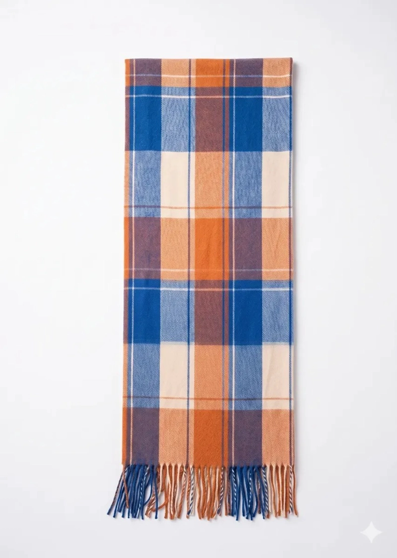 BUFANDA UNISEX DISEÑOS DE CUADROS SUAVE OTONO INVIERNO - 8