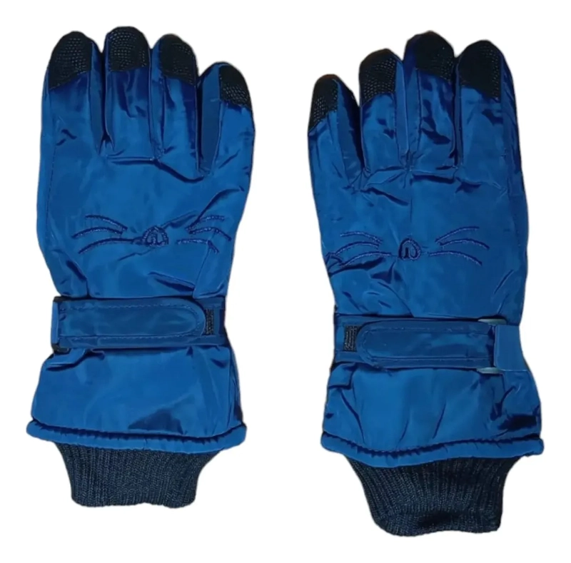 GUANTES DE NIÑOS PARA NIEVE, INVIERNO. DISEÑO BIGOTES GATO - 1