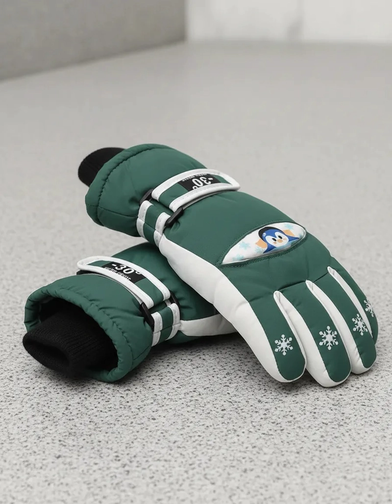 GUANTES PARA NIÑOS OTOÑO INVIERNO TERMICOS DISEÑO PINGÜINOS - 5