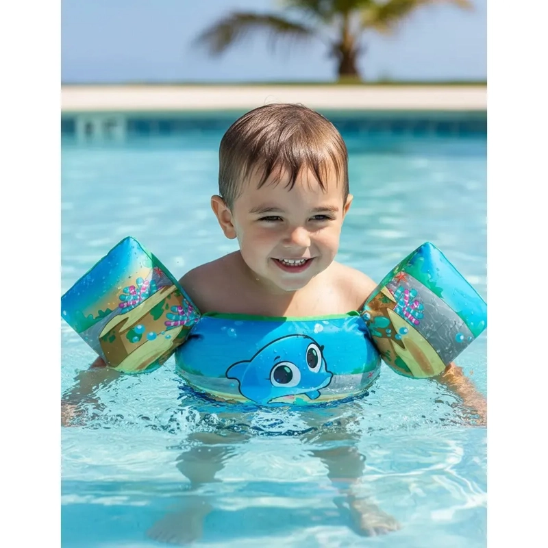 FLOTADOR CON ALITAS PARA NIÑOS DISEÑO DELFIN PARA 2-6 AÑOS - 4