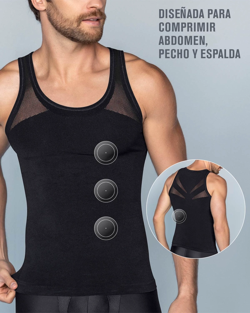 FAJAS HOMBRE LEONISA 35010 CONTROL DE ABDOMEN NEGRO - 3