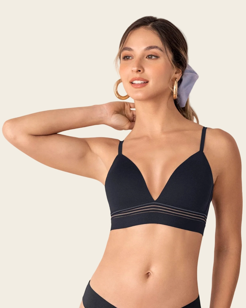 BRASIER MUJER LEONISA 11977 BÁSICO NEGRO - 1