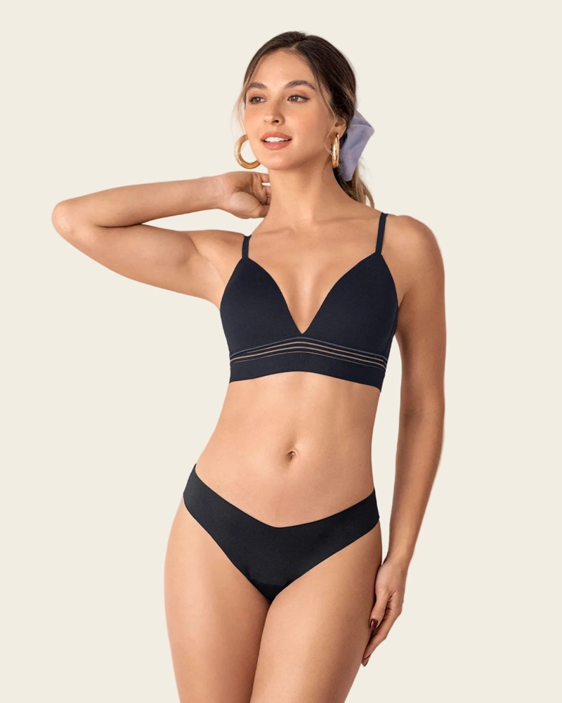 BRASIER MUJER LEONISA 11977 BÁSICO NEGRO - 3