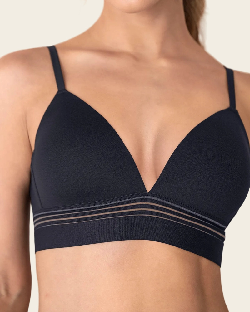 BRASIER MUJER LEONISA 11977 BÁSICO NEGRO - 4