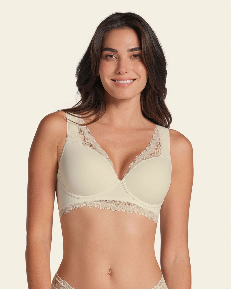 BRASIER MUJER LEONISA 11995 BÁSICO MARFIL - 1