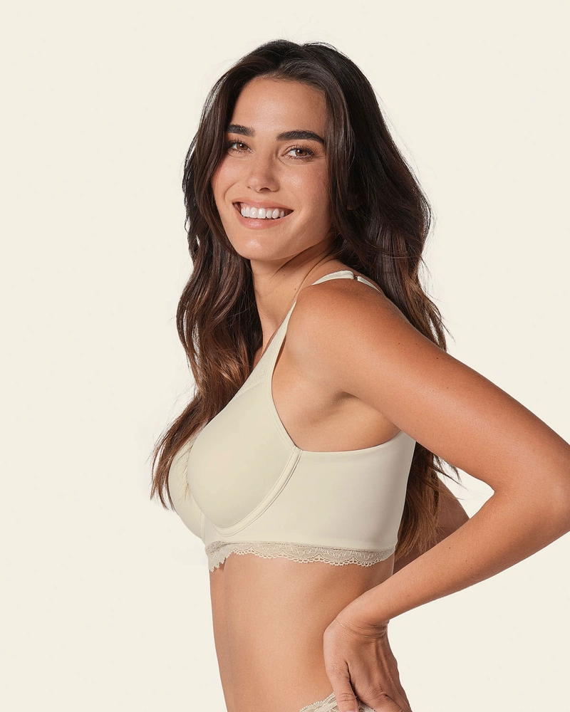 BRASIER MUJER LEONISA 11995 BÁSICO MARFIL - 2