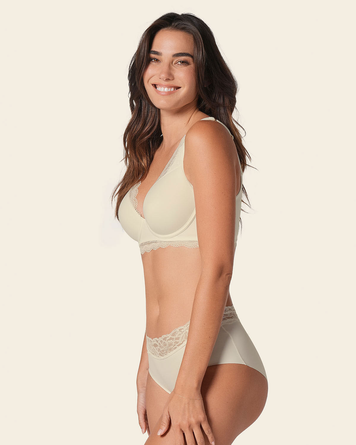 BRASIER MUJER LEONISA 11995 BÁSICO MARFIL - 4
