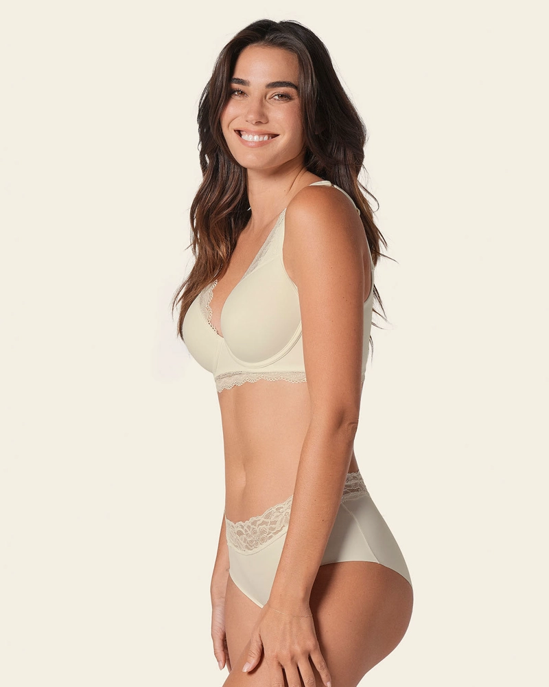 BRASIER MUJER LEONISA 11995 BÁSICO MARFIL - 4