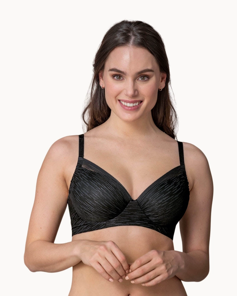 BRASIER MUJER LEONISA 91026 BÁSICO NEGRO - 1