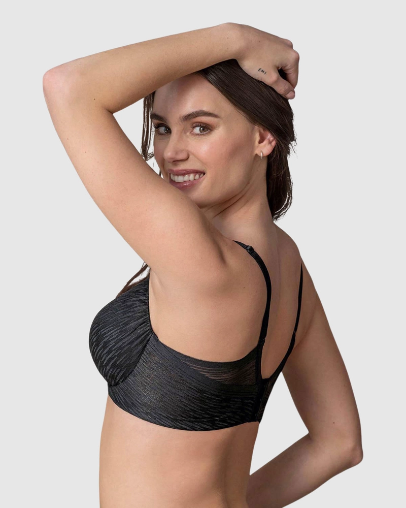BRASIER MUJER LEONISA 91026 BÁSICO NEGRO - 2