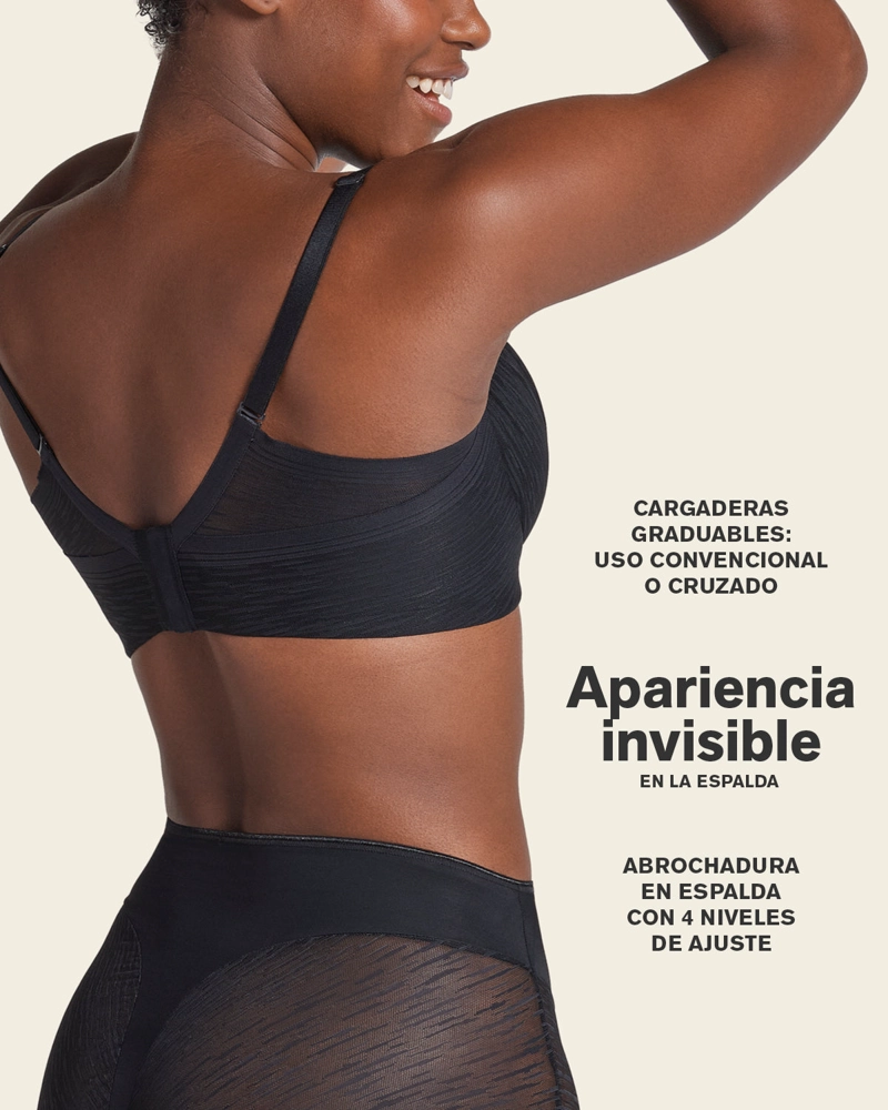 BRASIER MUJER LEONISA 91026 BÁSICO NEGRO - 7