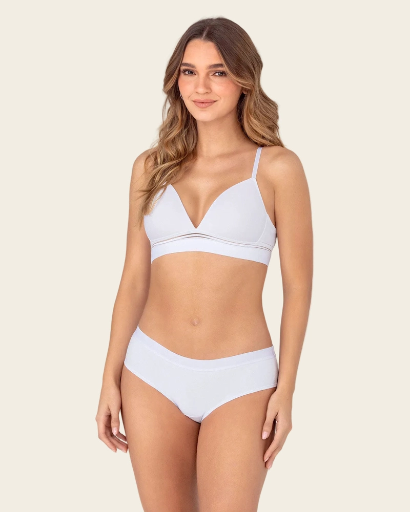 BRASIER MUJER LEONISA 11977 BÁSICO BLANCO - 3