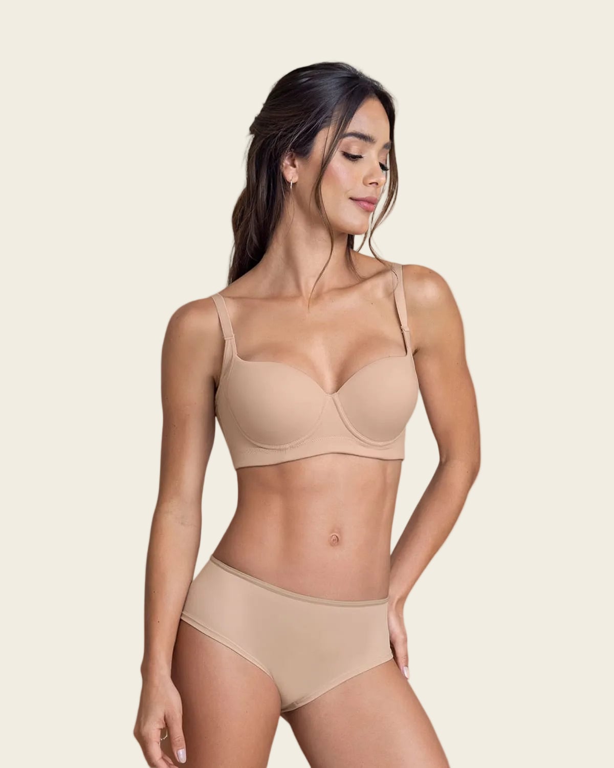 BRASIER MUJER LEONISA 71339 BÁSICO CAFÉ - 3