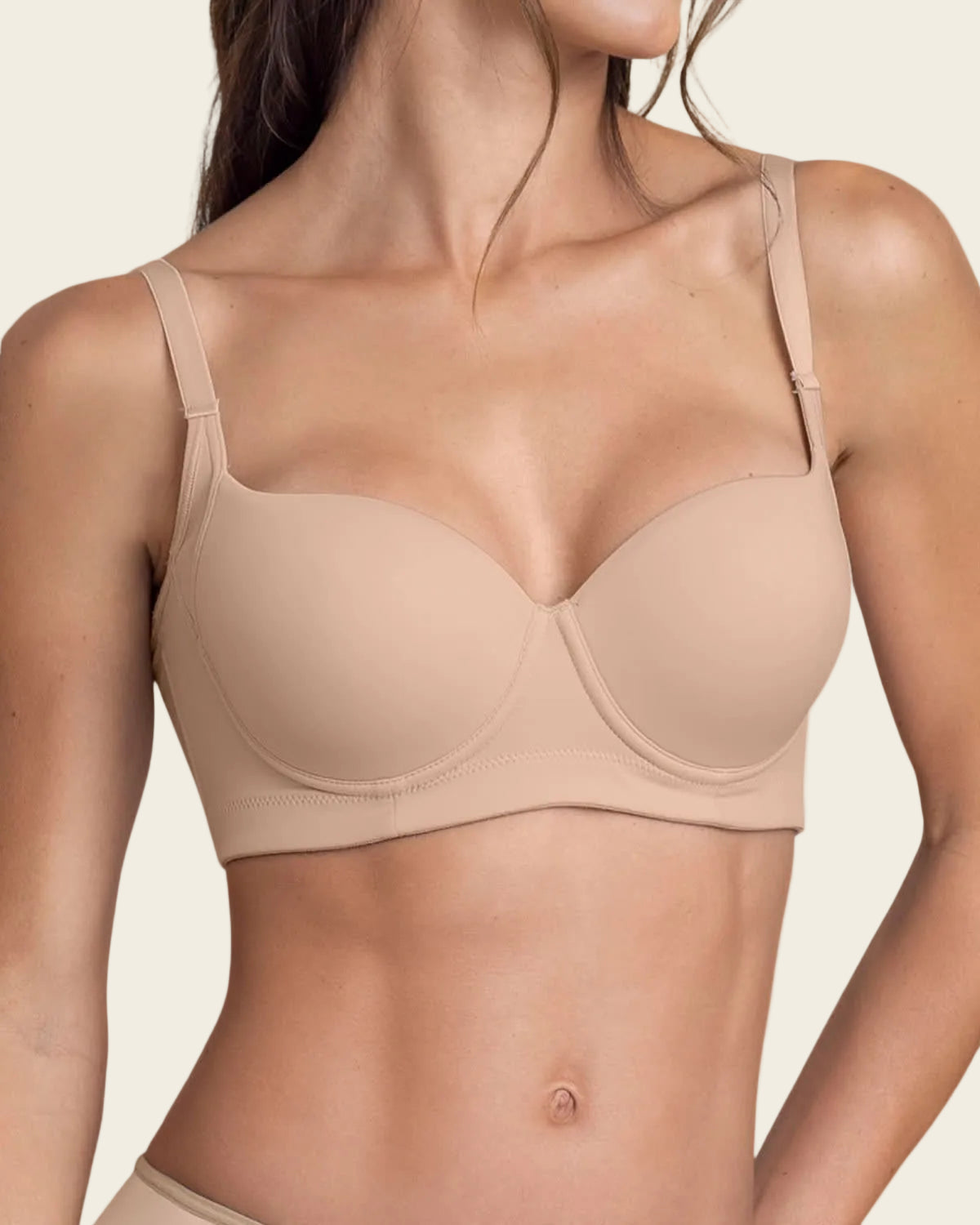 BRASIER MUJER LEONISA 71339 BÁSICO CAFÉ - 4