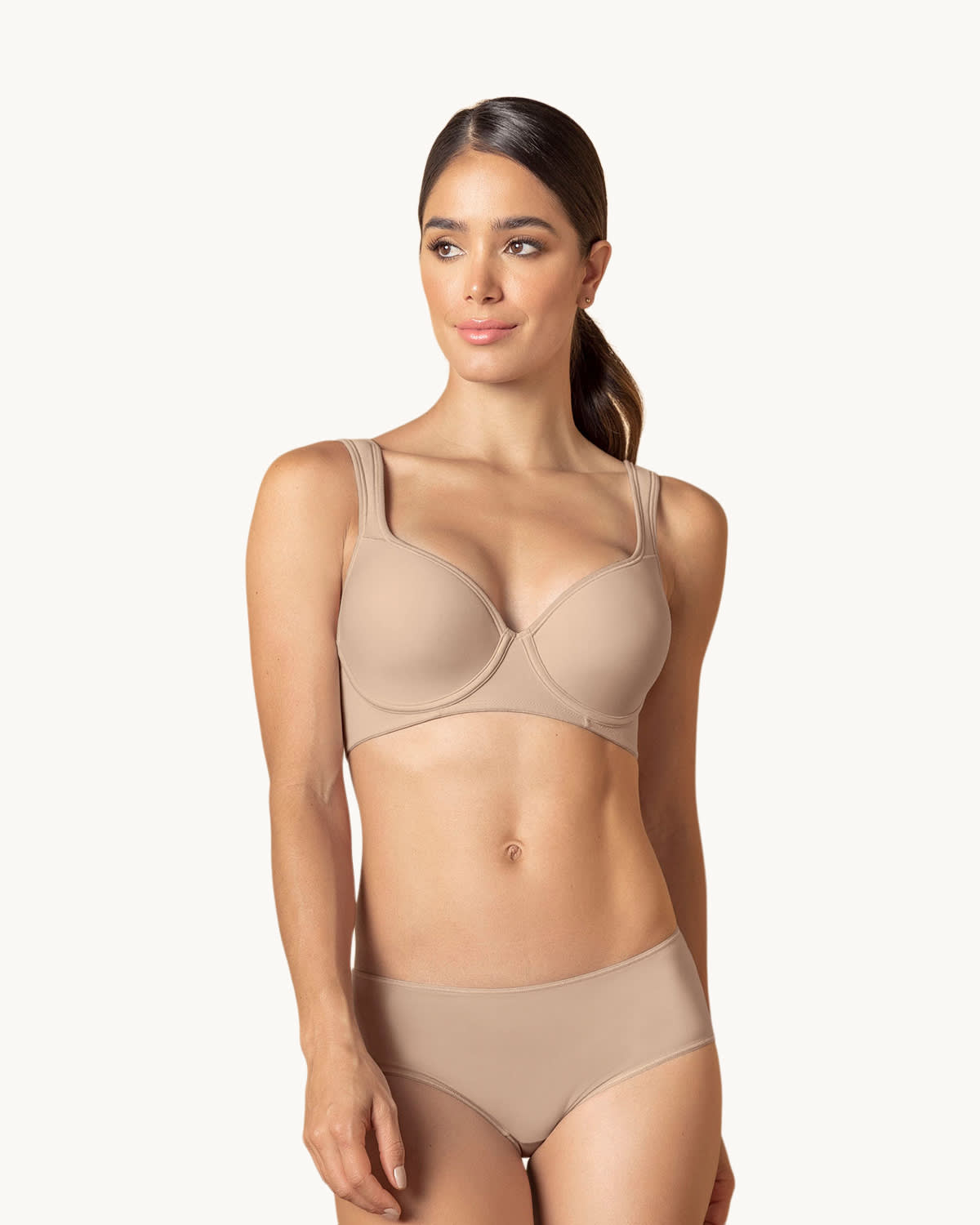 BRASIER MUJER LEONISA 71327 BÁSICO CAFÉ - 7