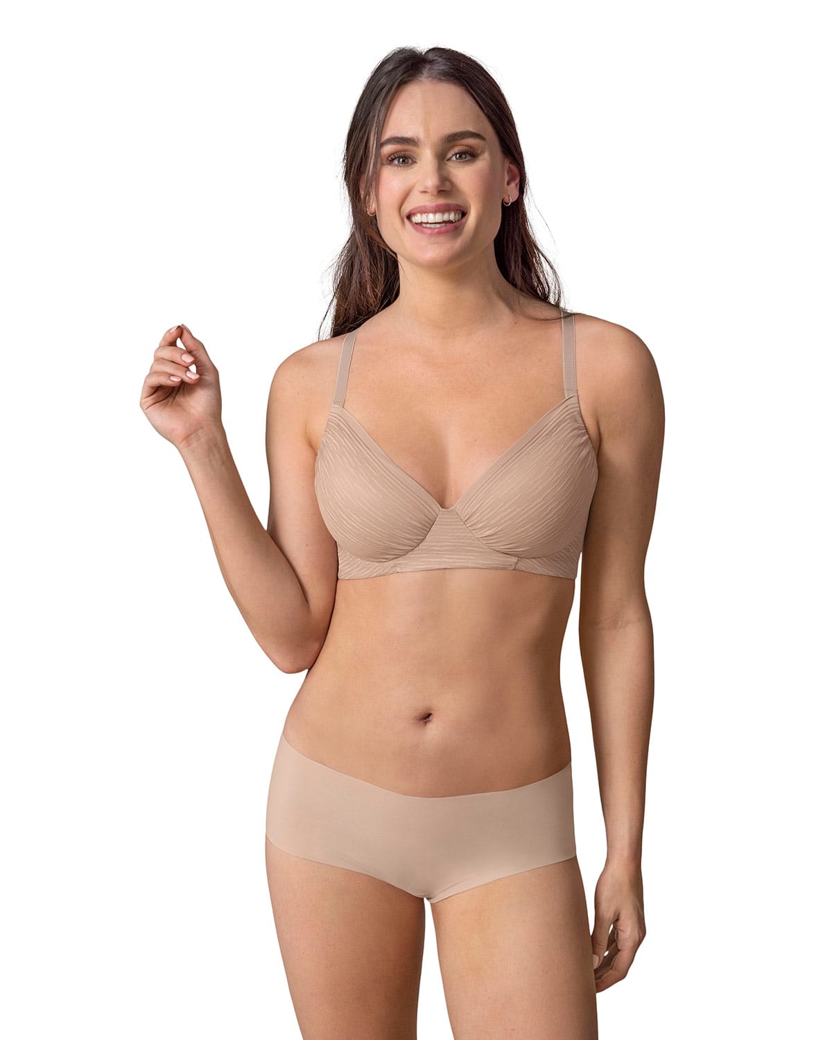 BRASIER MUJER LEONISA 91026 BÁSICO CAFÉ - 1