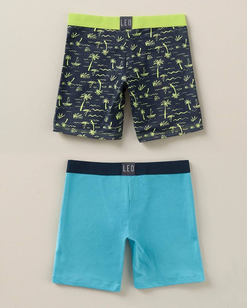 BÓXER NIÑO LEONISA VERDE Y AZUL 33294X2 INFANTIL SURTIDO - 3