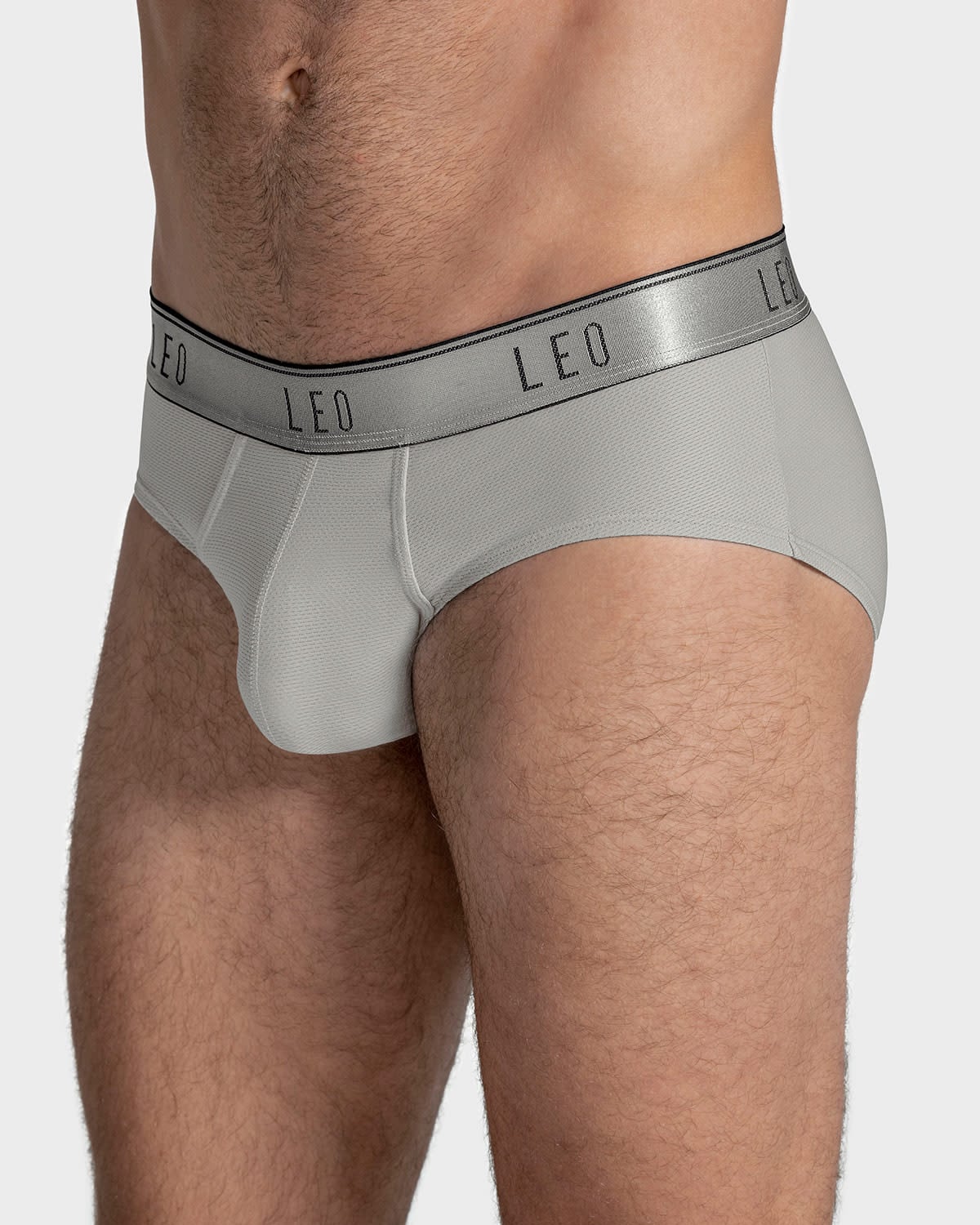 BÓXER HOMBRE LEONISA 33278 BRIEF DE ALTA TRANSPIRACIÓN EN MICROFIBRA USO DIARIO GRIS CLARO - 3