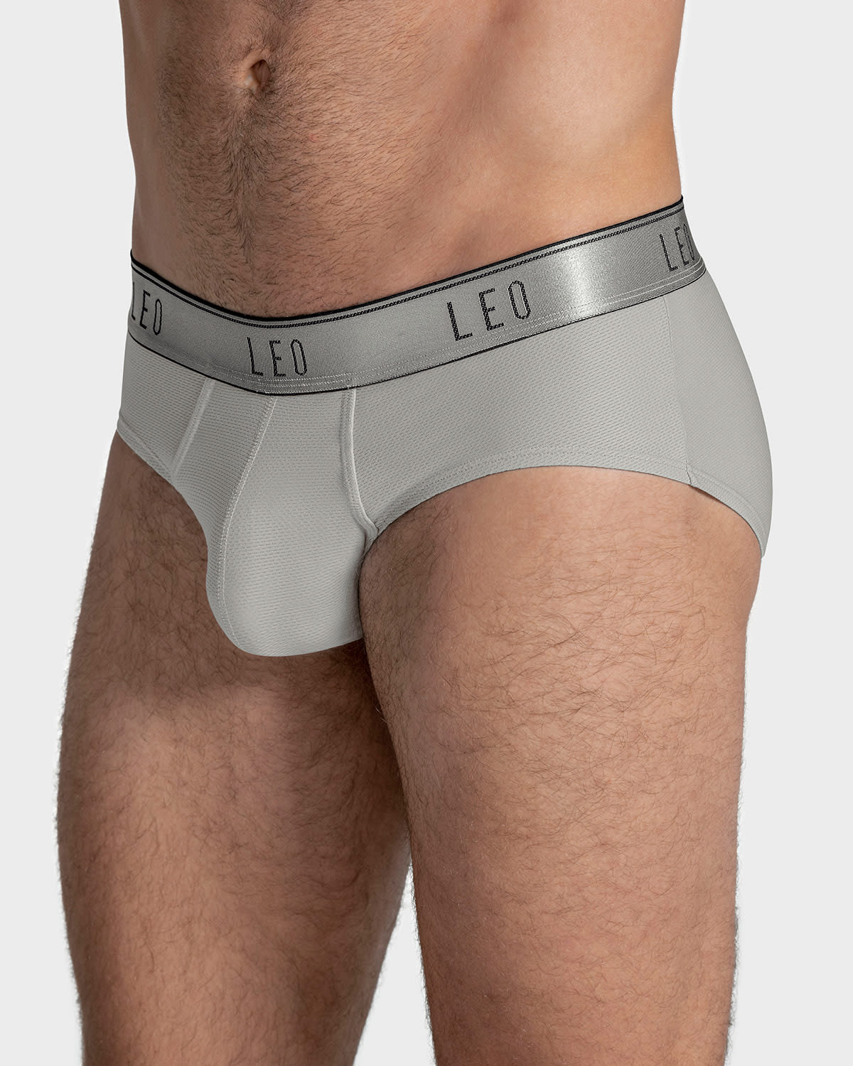 BÓXER HOMBRE LEONISA 33278 BRIEF DE ALTA TRANSPIRACIÓN EN MICROFIBRA USO DIARIO GRIS CLARO - 5