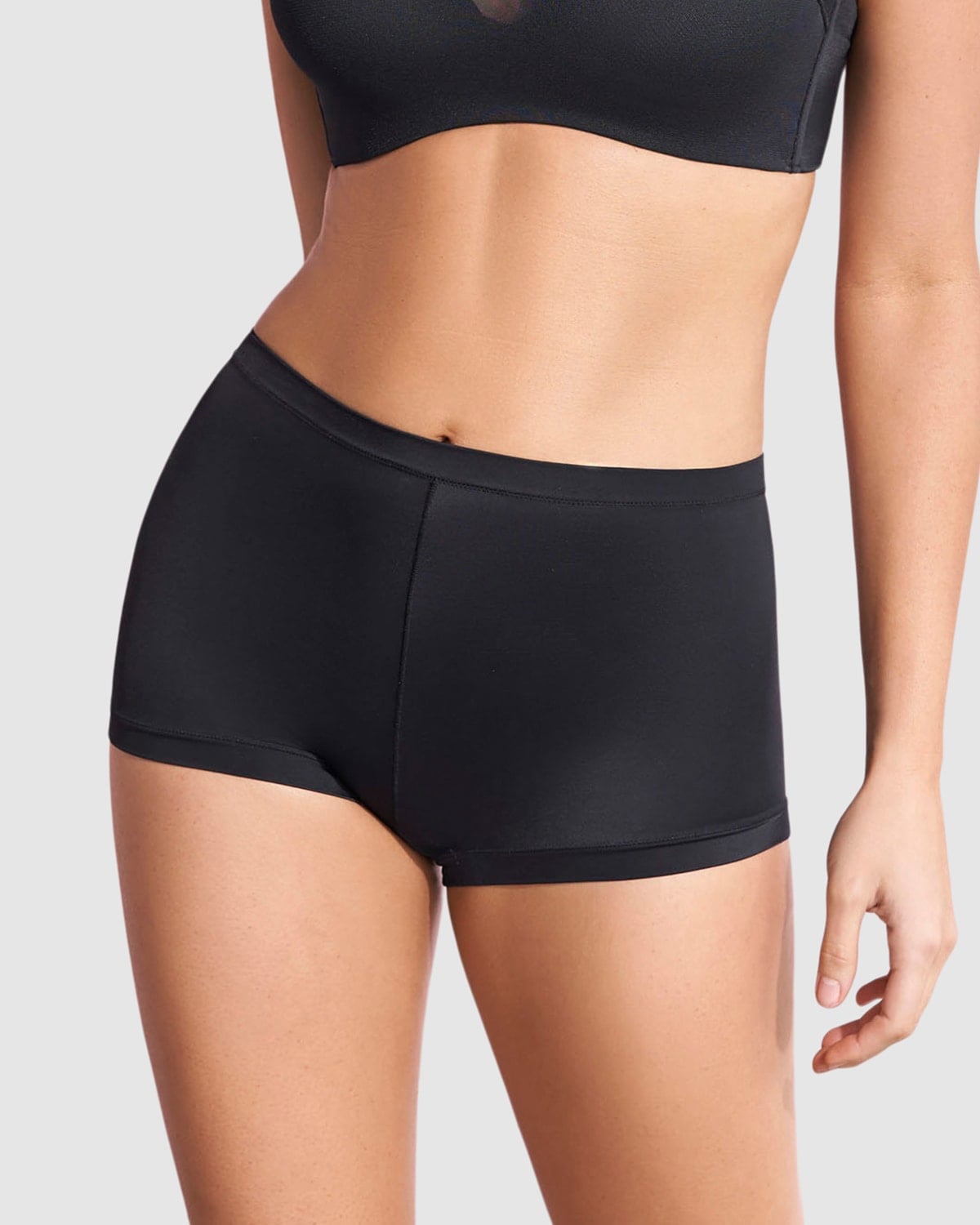 PANTIES MUJER LEONISA 12640 BOXER NEGRO - 2