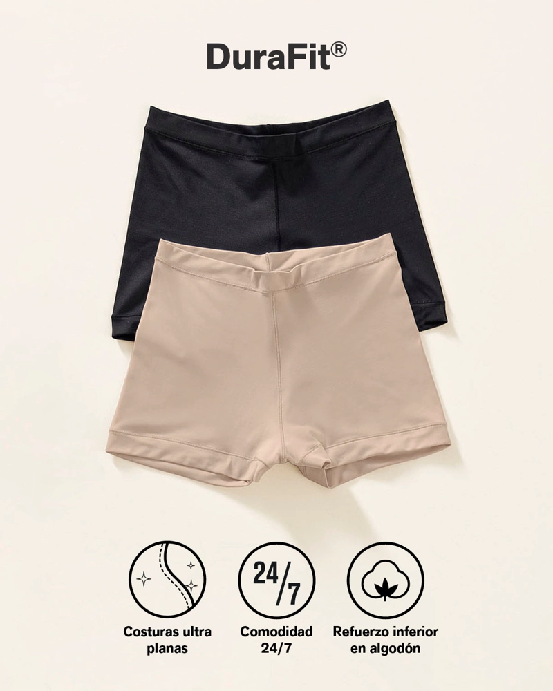 PANTIES MUJER LEONISA 12640 BOXER NEGRO - 6