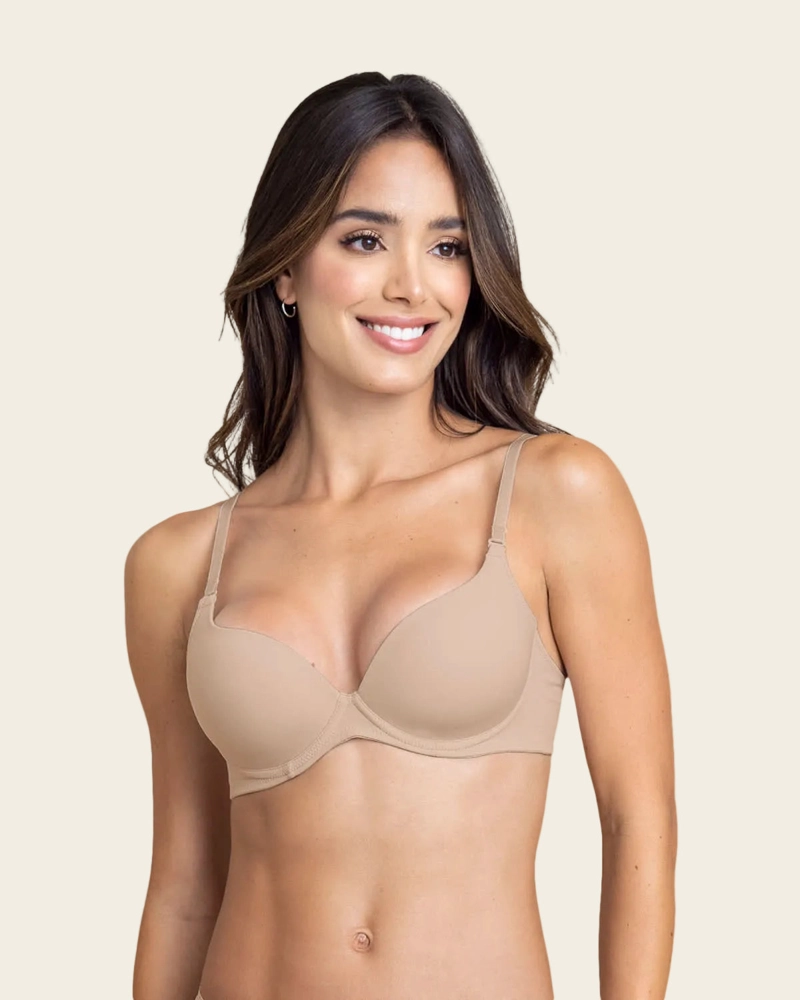 BRASIER MUJER LEONISA 71261 REALCE MEDIO CAFÉ - 1