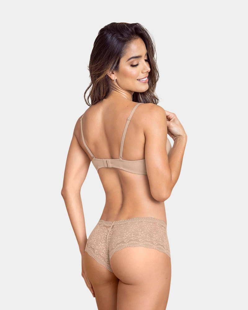 BRASIER MUJER LEONISA 71261 REALCE MEDIO CAFÉ - 4