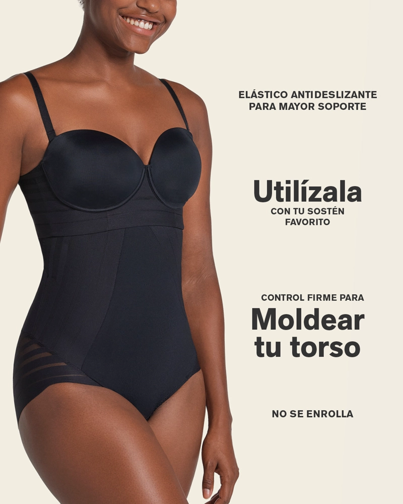 FAJAS MUJER LEONISA 12906 PANTY CONTROL FUERTE NEGRO - 3