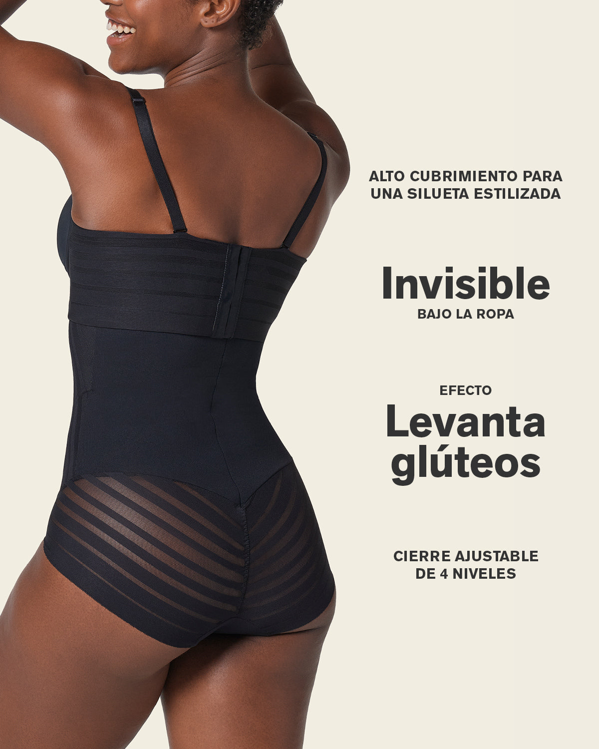FAJAS MUJER LEONISA 12906 PANTY CONTROL FUERTE NEGRO - 7