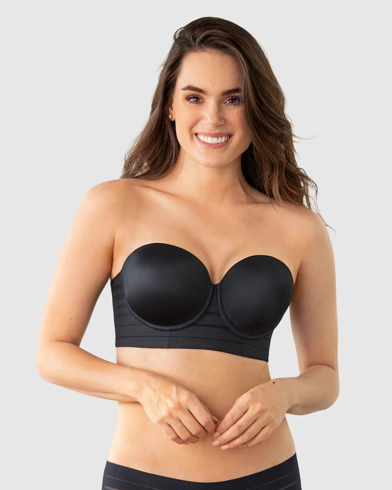 BRASIER MUJER LEONISA 11986 STRAPLESS NEGRO - 1