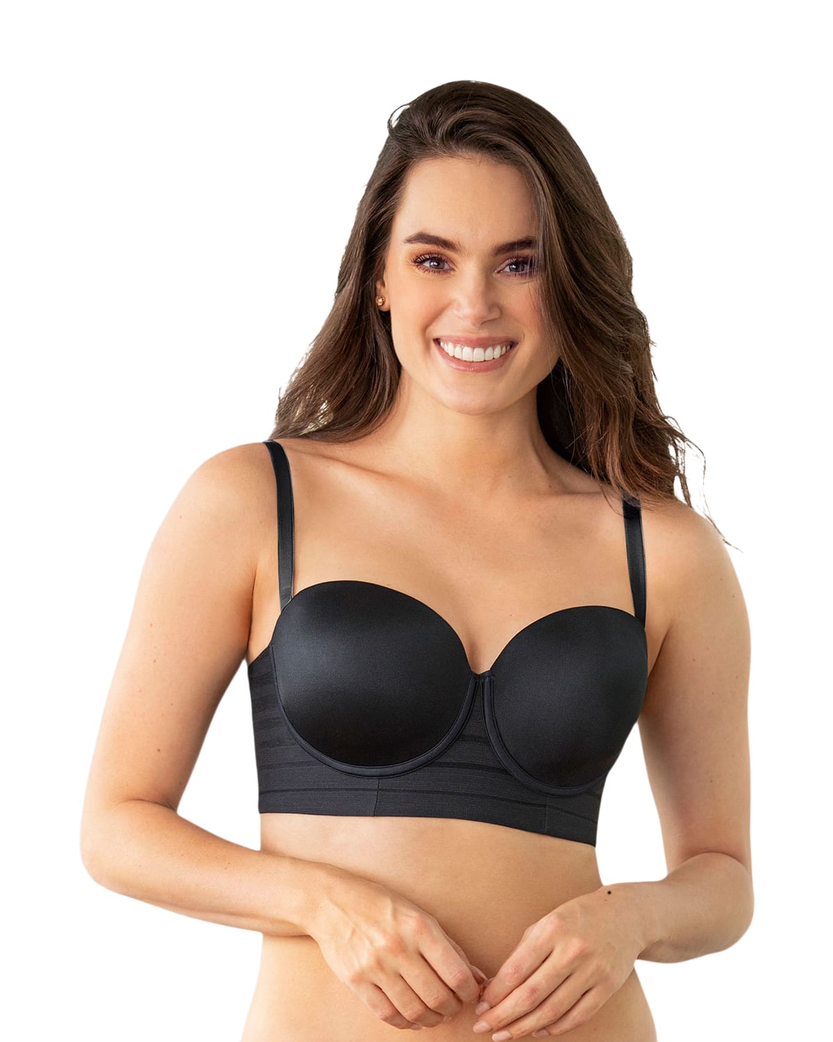BRASIER MUJER LEONISA 11986 STRAPLESS NEGRO - 1