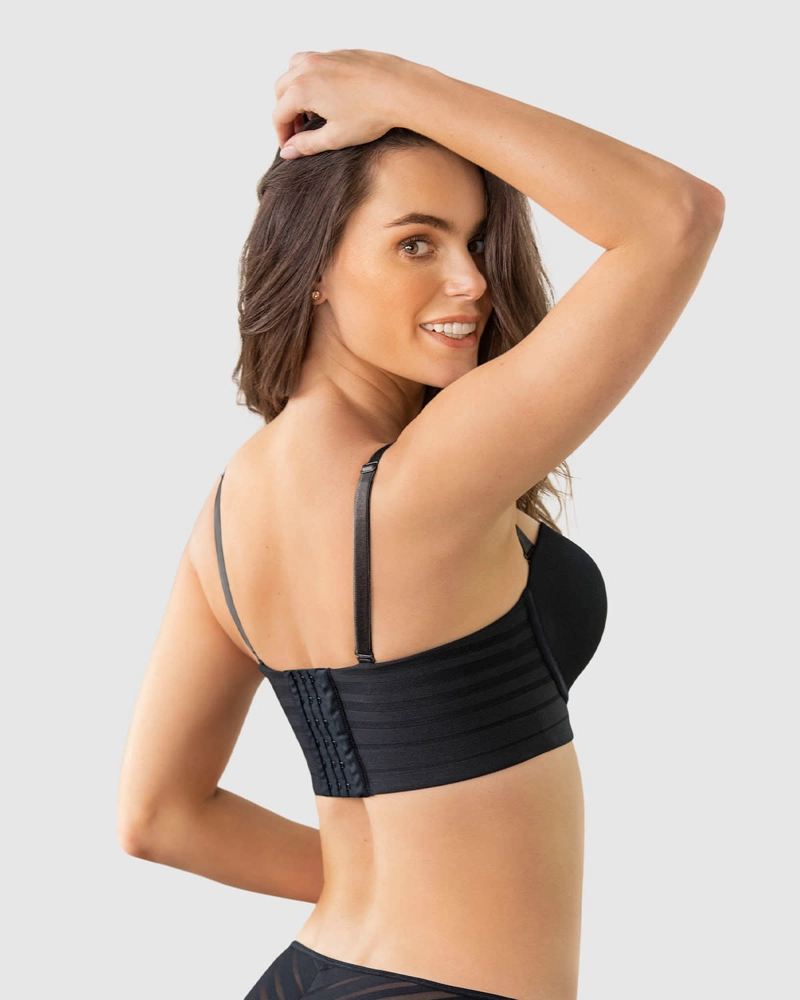 BRASIER MUJER LEONISA 11986 STRAPLESS NEGRO - 2
