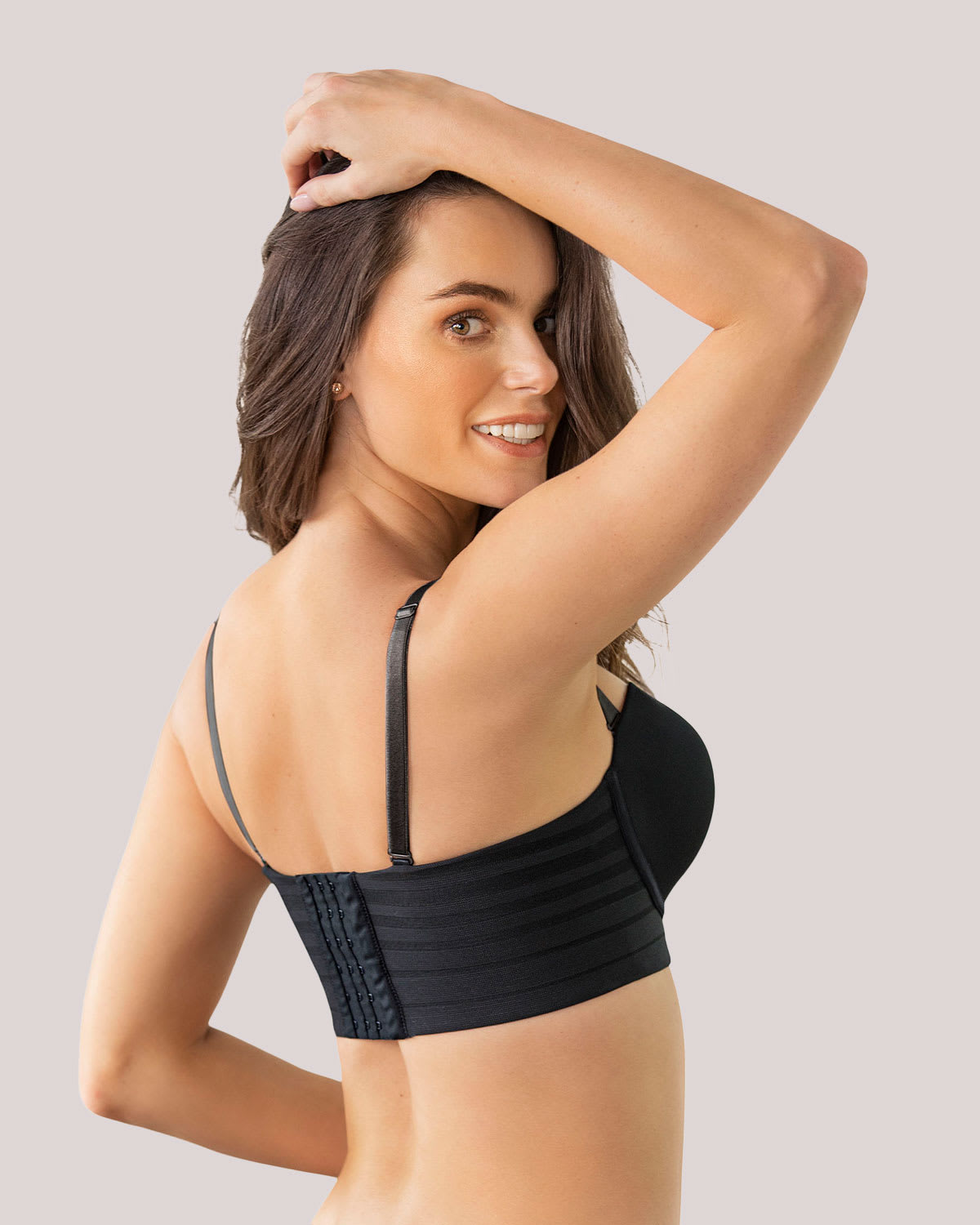 BRASIER MUJER LEONISA 11986 STRAPLESS NEGRO - 2