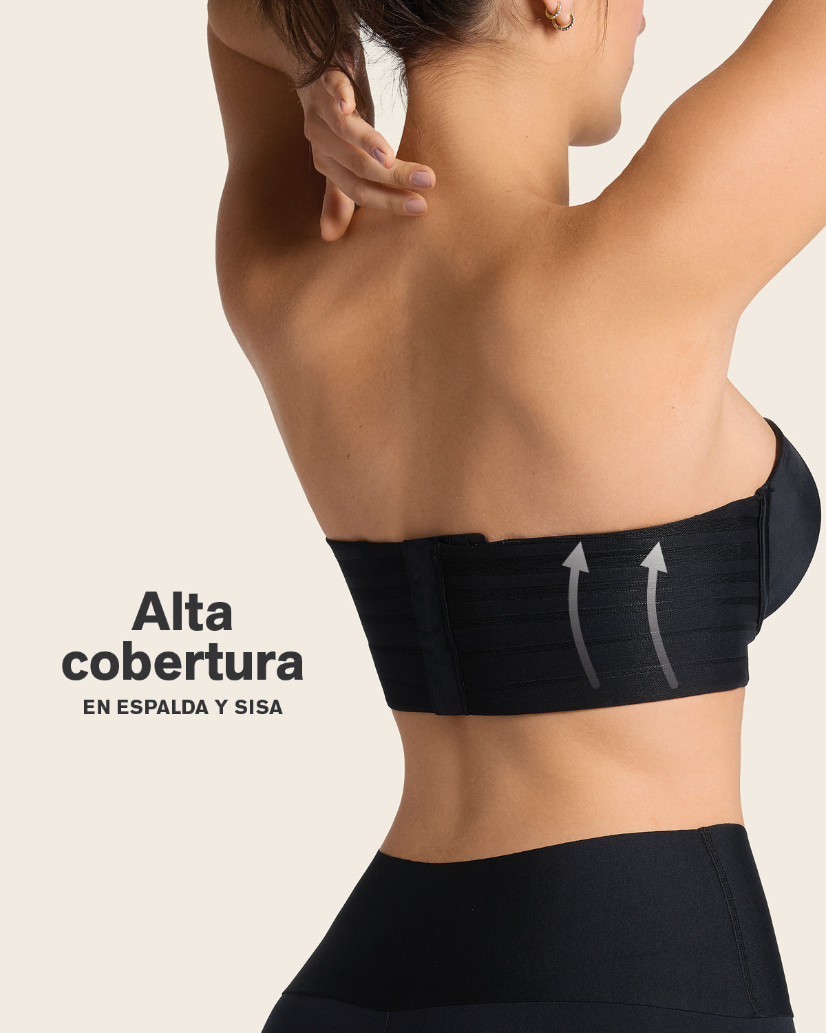BRASIER MUJER LEONISA 11986 STRAPLESS NEGRO - 4