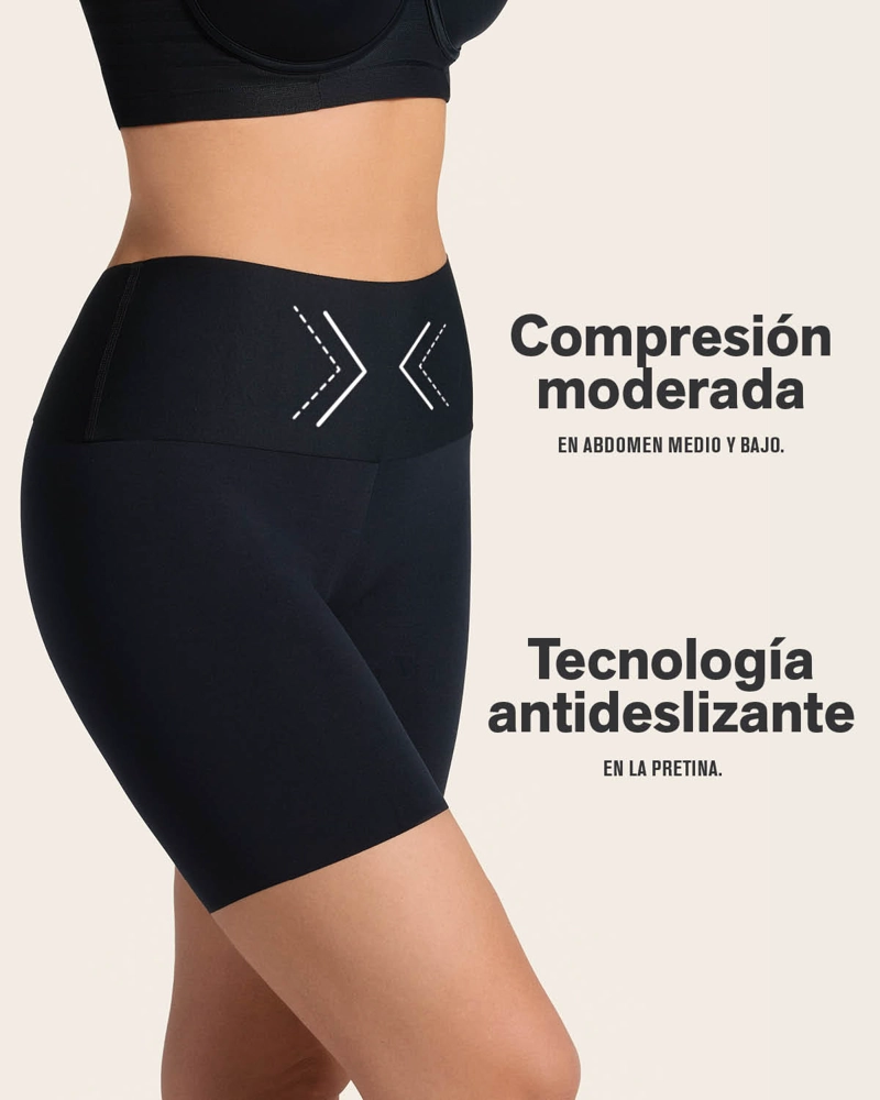 PANTIES MUJER LEONISA 12970 BOXER NEGRO - 3