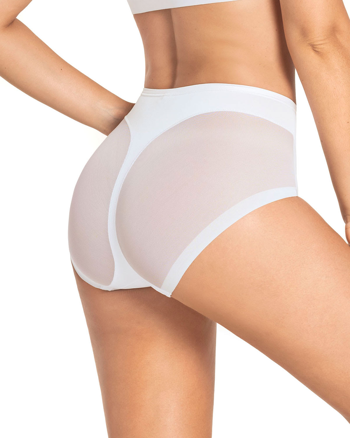 PANTIES MUJER LEONISA 12657 PANTY CONTROL SUAVE BLANCO - 2