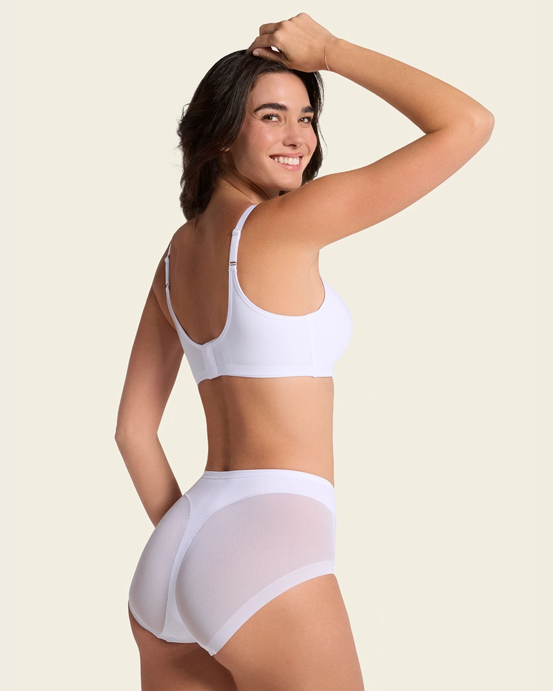 PANTIES MUJER LEONISA 12657 PANTY CONTROL SUAVE BLANCO - 4