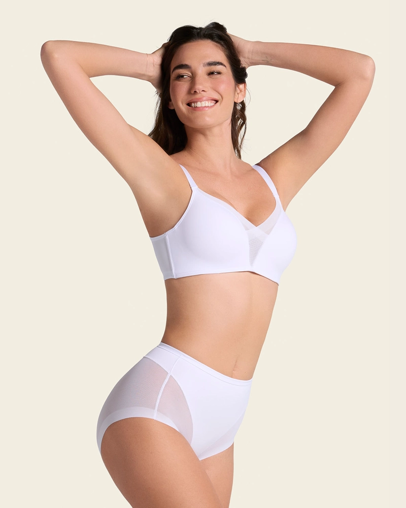 PANTIES MUJER LEONISA 12657 PANTY CONTROL SUAVE BLANCO - 5