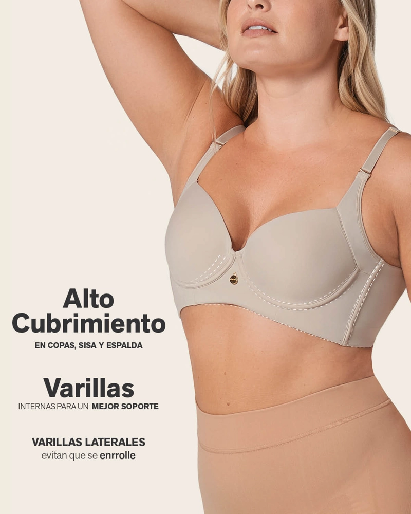 BRASIER MUJER LEONISA 11970 CONTROL BEIGE - 9
